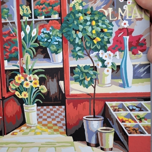 The Flower Shop Advanced Paint By Number 11×14 Finished Acrylic Painting - Picture 7 of 15